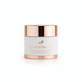 Luxury firming eye cream jar in white and rose gold packaging